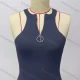 Wholesale Women's Fashion Round Neck Quarter Zip Sleeveless Plain Knit Top 515# Clothing Wholesale Market Liuhua