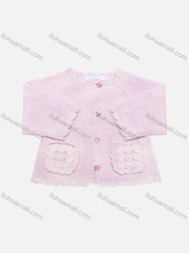 Wholesale Baby's Cute Long Sleeve Button Front Plain Knited Sweater Cardigan, LIUHUA CLOTHING WHOLESALE