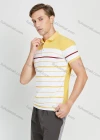 Wholesale Men's Casual Striped Colorblock Short Sleeve Polo Shirt - Liuhuamall