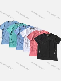 Wholesale Men's Quick Dry Workout Reflective Stripes Running Solid Athletic T-Shirt, LIUHUA CLOTHING WHOLESALE