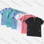 Wholesale Men's Quick Dry Workout Reflective Stripes Running Solid Athletic T-Shirt preview