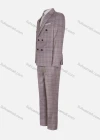 Wholesale Men's Formal Plaid Double Breasted Pockets Lapel Slim Fit Blazer & Trousers 2 Piece Sets - Liuhuamall