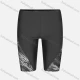 Wholesale Women's Sporty High Waist Plain Splicing Abstract Print Short Legging 7005# Gray Clothing Wholesale Market Liuhua