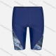 Wholesale Women's Sporty High Waist Plain Splicing Abstract Print Short Legging 7005# Blue Clothing Wholesale Market Liuhua