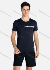Wholesale Men's Sporty Crew Neck Breathable Letter Print Quick Drying T-shirts - Liuhuamall