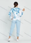 Wholesale Women's Casual Crew Neck Pullover Long Sleeve Regular Fit Tie Dye T-shirt - Liuhuamall