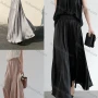 Wholesale Women's Elegant Elastic Waist Loose Fit Plain Wide Leg Pants JJD0012-1 preview
