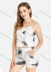 Wholesale Women's Tie Dye Spaghetti Strap Sleepwear 2 Piece Pajama Set - Liuhuamall