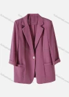 Wholesale Women's Plain Lapel 3/4 Sleeve One Button Patch Pockets Suit Jacket SN0281# - Liuhuamall