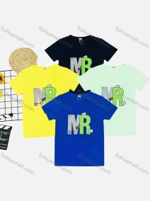 Wholesale Boy's Casual Letter Print Round Neck Short Sleeve Tee, LIUHUA CLOTHING WHOLESALE