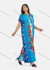 Wholesale Women's African Short Sleeve V Neck Gradient Pom Pom Floral Print Maxi Dress - Liuhuamall