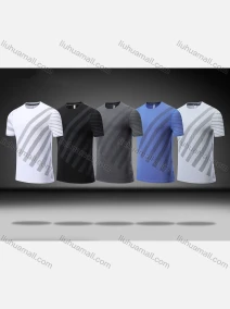 Wholesale Men's Athletic Workout Striped Short Sleeve Round Neck Tee MT02210#, LIUHUA CLOTHING WHOLESALE