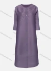 Wholesale Women's Elegant Crew Neck 3/4 Sleeve Pearl Decor Button Down Dress 22013# - Liuhuamall