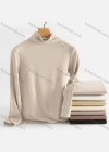 Wholesale Women's Casual Plain Mock Neck Long Sleeve Sweater - Liuhuamall
