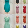 Wholesale Women's Casual V Neck Half-zip Sleeveless Drawstring Curved Hem Midi Dress preview
