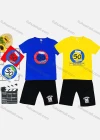 Wholesale Boy's Casual Pattern Round Neck Short Sleeve Tee & Shorts 2 Piece Set - Liuhuamall