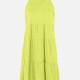 Women's Casual Sleeveless Ruffle Neck Tie Back Ruffle Trim Plain Short Dress LS3007# 9# Clothing Wholesale Market -LIUHUA