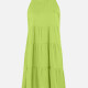 Women's Casual Sleeveless Ruffle Neck Tie Back Ruffle Trim Plain Short Dress LS3007# 12# Clothing Wholesale Market -LIUHUA