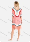 Wholesale Women's Casual V Neck Half Sleeve Weave Trim Fringe Hem Cover Up - Liuhuamall
