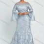 Wholesale Women's Glamorous Bell Sleeve Lace Mermaid Floor Length Evening Dress With Belt preview