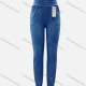 Wholesale Women's Casual High Waist Shirred Double Breasted Plain Sweatpants Blue Clothing Wholesale Market Liuhua