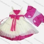 Wholesale Girls Lovely Bow Knot Pleated Flower Dress & Crop Cardigan Set preview
