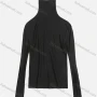 Wholesale Women's Casual High Neck Long Sleeve Knit Plain Comfy Blouse preview