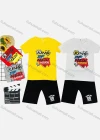 Wholesale Boy's Casual Letter Print Round Neck Short Sleeve Tee & Shorts 2 Piece Set - Liuhuamall