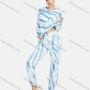 Wholesale Women's Casual Round Neck Tie Dye Drop Shoulder Pullover Sweatshirt & Pants 2 Piece Set preview