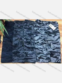 Wholesale Men's Drawstring Zipper Pockets Camouflage Print Elastic Waist Shorts 8801#, LIUHUA CLOTHING WHOLESALE