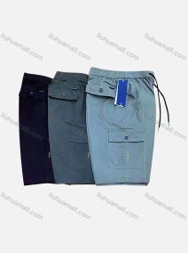 Wholesale Men's Casual 100%Cotton Plain Flap Pockets Drawstring Shorts, LIUHUA CLOTHING WHOLESALE