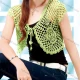 Wholesale Women's Casual Plain Cap Sleeve Hollow Out Lace Up Crop Cardigan 1203# 441# Clothing Wholesale Market Liuhua