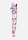 Wholesale Women's Multicolor Ditsy Floral Striped Trim High Waist Sporty Yoga Elasticity Leggings - Liuhuamall