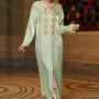 Wholesale Women's Elegant Muslim Islamic Hooded Long Sleeve Embroidered Sequin Split Hem Robe Dress BA3176# preview
