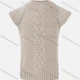 Wholesale Girls Cap Sleeve Mock Neck Cable Knit Pullover Sweater Almond White Clothing Wholesale Market Liuhua