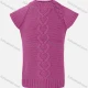 Wholesale Girls Cap Sleeve Mock Neck Cable Knit Pullover Sweater 3# Clothing Wholesale Market Liuhua
