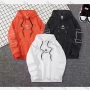 Wholesale Men's Casual Geometric & Letter Print Drawstring Long Sleeve Kangaroo Pocket Hoodie preview