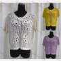 Wholesale Women's Casual Round Neck Hollow Out Plain Knit Top preview