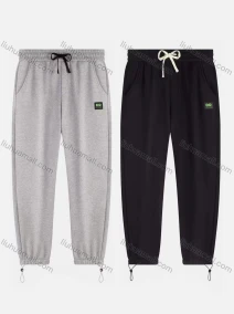 Wholesale Men's Sporty Plain Thermal Lined Drawstring Pockets Label Sweatpants, LIUHUA CLOTHING WHOLESALE