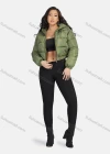 Wholesale Women's Fashion Hooded Crop Zipper Puffer Jacket 208# - Liuhuamall