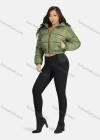 Wholesale Women's Fashion Hooded Crop Zipper Puffer Jacket 208# - Liuhuamall