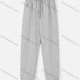 Wholesale Women's Casual Drawstring Elastic Hemline Plain Sweatpants With Pockets Light Gray Clothing Wholesale Market Liuhua