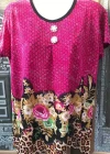 Wholesale Women's Casual Notched Neck Button Decor Floral Print Ombre Top - Liuhuamall