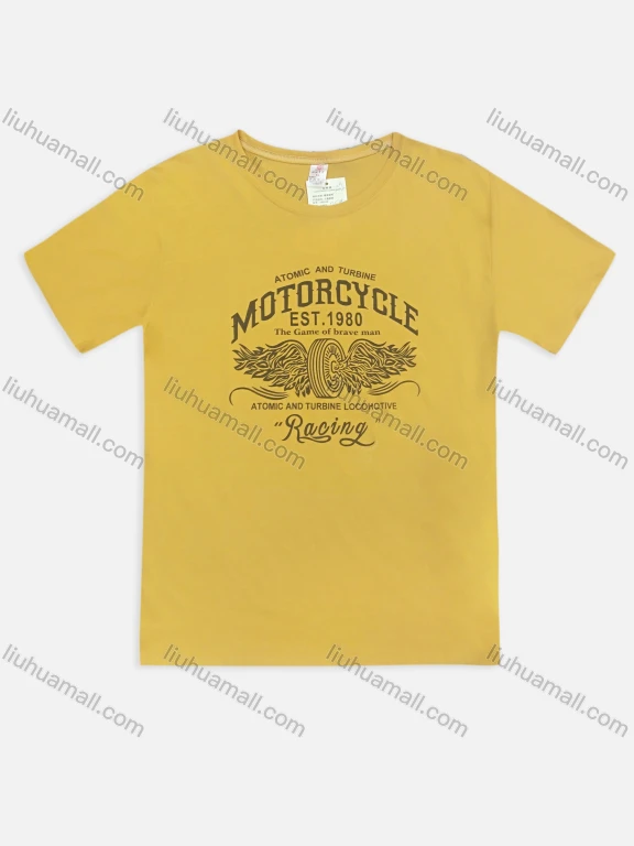 Wholesale Men's Casual Crew Neck Short Sleeve Letter Graphic T-shirt