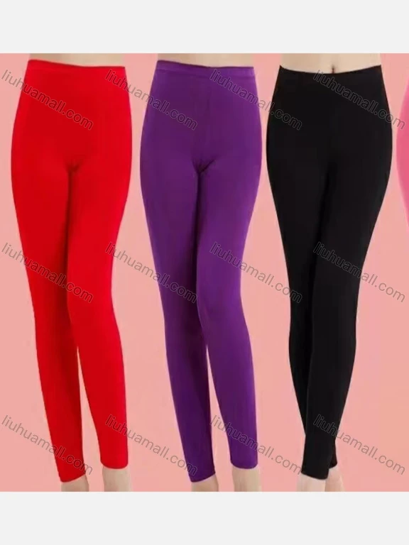 Wholesale Women's Basics Plain Skinny Fit High Waist Leggings