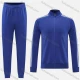 Wholesale Boy's Athletic Striped Zip Long Sleeve Sweatshirt & Elastic Waist Ankle Length Jogger 2 Piece Set 2001#2002# Blue Clothing Wholesale Market Liuhua