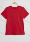 Wholesale Women's Basics Casual Plain Round Neck Short Sleeve T-Shirt - Liuhuamall