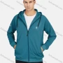 Wholesale Men's Athletic Long Sleeve Waffle Knit Plain Drawstring Pockets Hooded Jackets preview