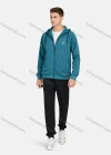 Wholesale Men's Athletic Long Sleeve Waffle Knit Plain Drawstring Pockets Hooded Jackets - Liuhuamall