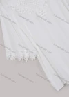 Wholesale Women's Casual Half Sleeve Round Neck Pearl Decor Lace Trim Oversized Blouse - Liuhuamall